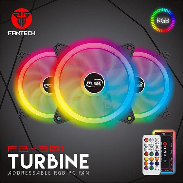FANTECH FB301 TURBINE RGB ADDRESSABLE PC FAN Midas Computer Center