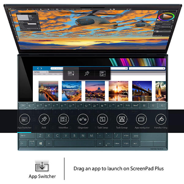 ASUS ZenBook Duo UX481 14” FHD NanoEdge Bezel Touch Display - ScreenPad-4