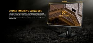 ASUS TUF Gaming VG27VQ Curved Gaming Monitor – 27 inch Full HD-6
