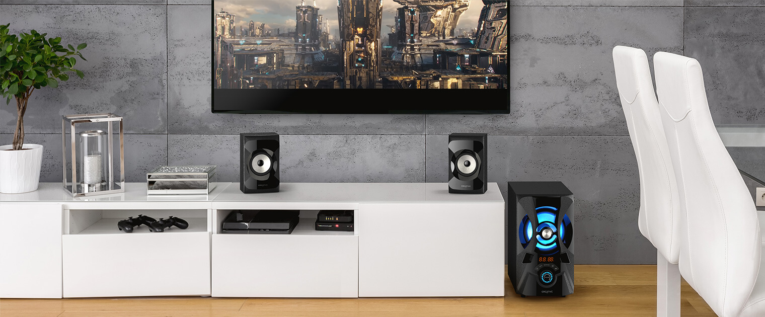 Creative SBS E2900 2.1 Powerful Bluetooth® Speaker System with Subwoofer for TVs and Computers