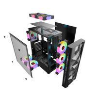 GAMEKM ICE AUGER MID-TOWER GAMING CASE
