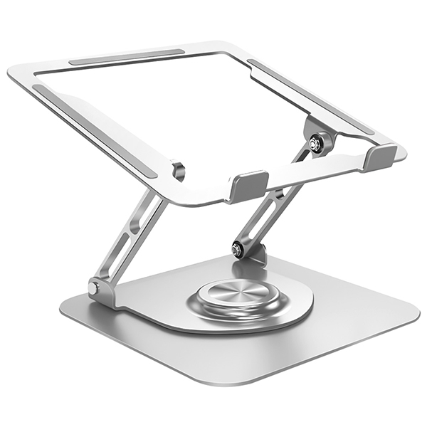 Laptop Stand 360° Rotating Base Aluminum Alloy Laptop Holder Height-Adjustable Tablet Stand with Heat Emiss