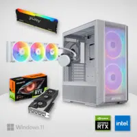 GlacierGale - Midas Gaming PC Build || Intel Core I9-13900K 24-Core - Gigabyte RTX 4060 Ti 8G Graphics Card (3-Fans) - 16GB RGB RAM