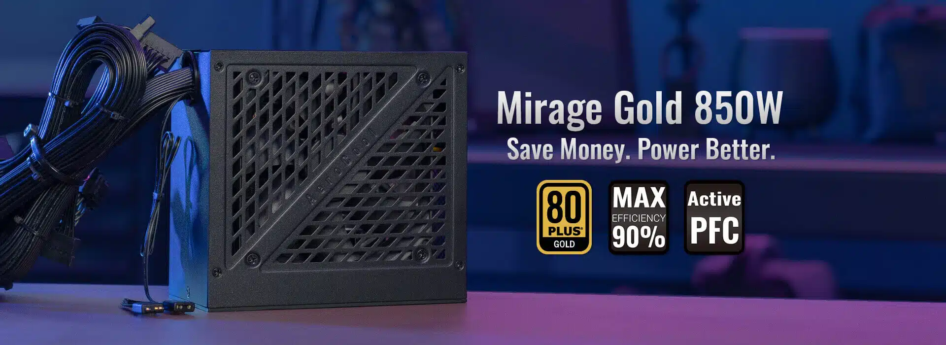 AeroCool MIRAGE GOLD 850W POWER SUPPLY