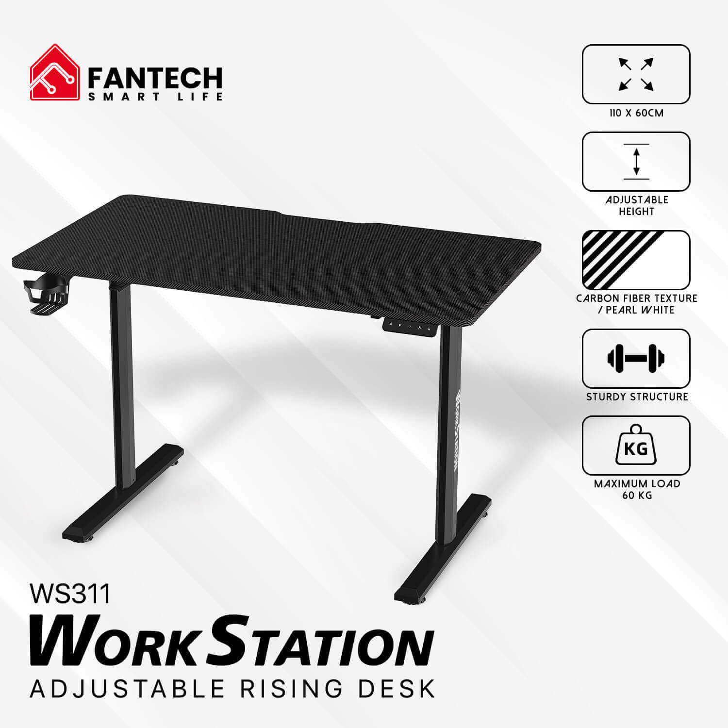 FANTECH WORKSTATION WS311 BLACK
