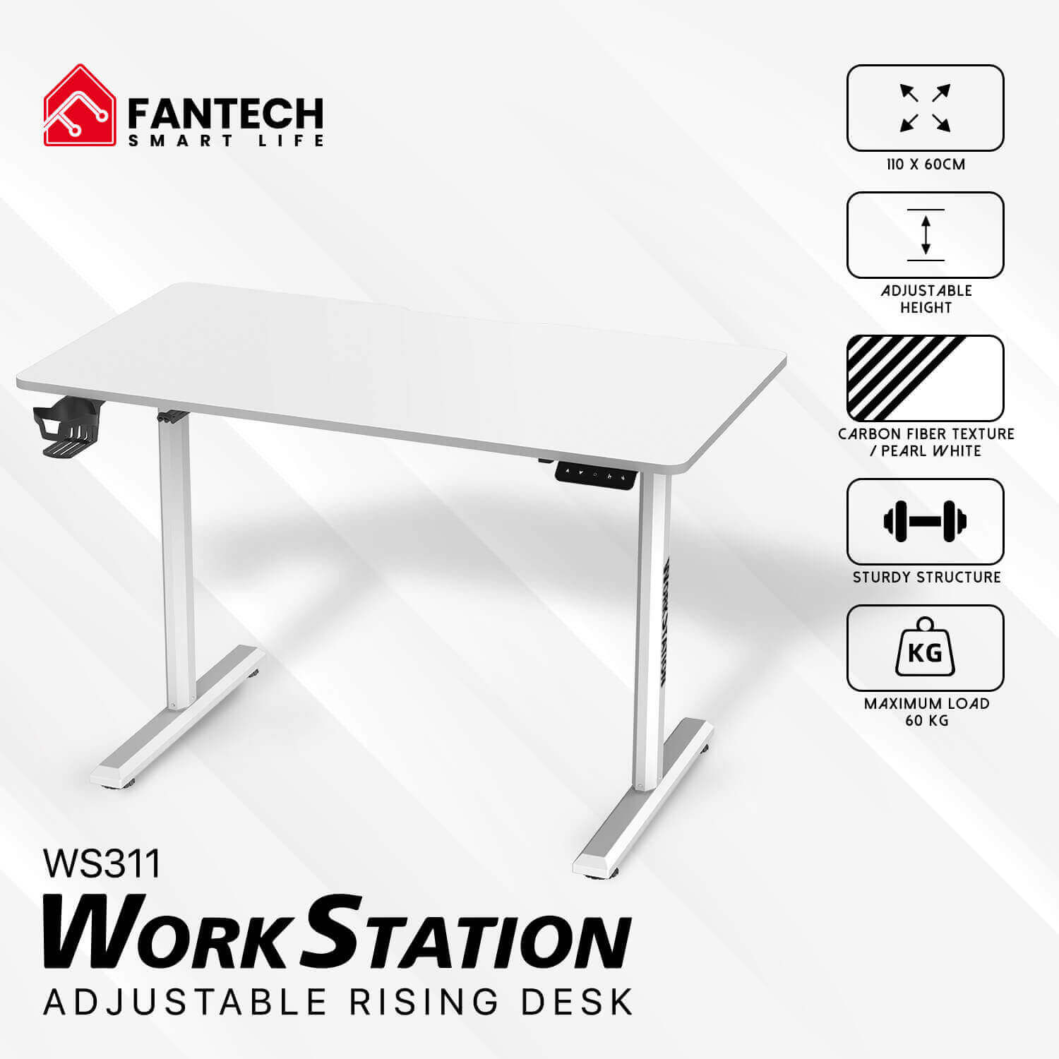 FANTECH WORKSTATION WS311 WHITE