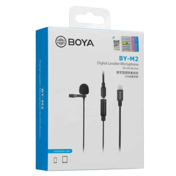 BOYA BY-M2 CLIP-ON LAVALIER MICROPHONE FOR IOS DEVICES